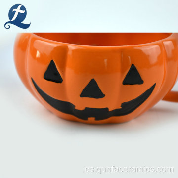 Juego de vajilla de cerámica de calabaza con tema de Halloween